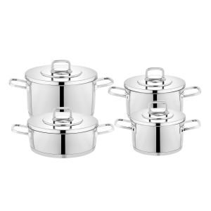Schafer New Prime Çelik Tencere Seti 8 Parça-Inox 1S5713-13002-INX02