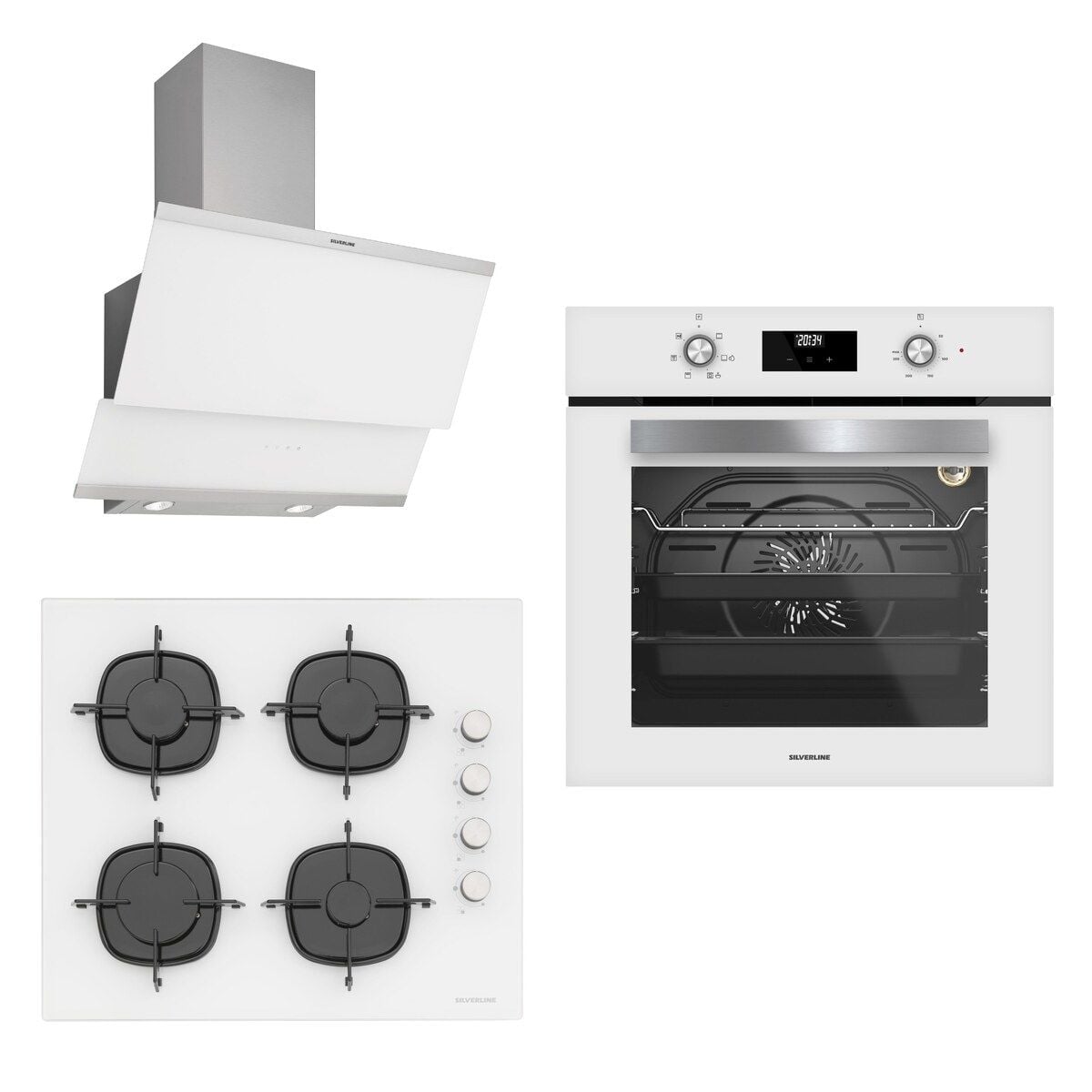 Silverline Ankastre Set BO6502W02 S2-3420 W-CS5700E6W01 Beyaz