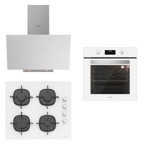 Silverline Ankastre Set BO6502W02 S2-3481 Beyaz-CS5700E6W01 Beyaz