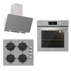 Silverline Ankastre Set BO6504S01 8-3457 SOHO-CS5700E6S01 Gri